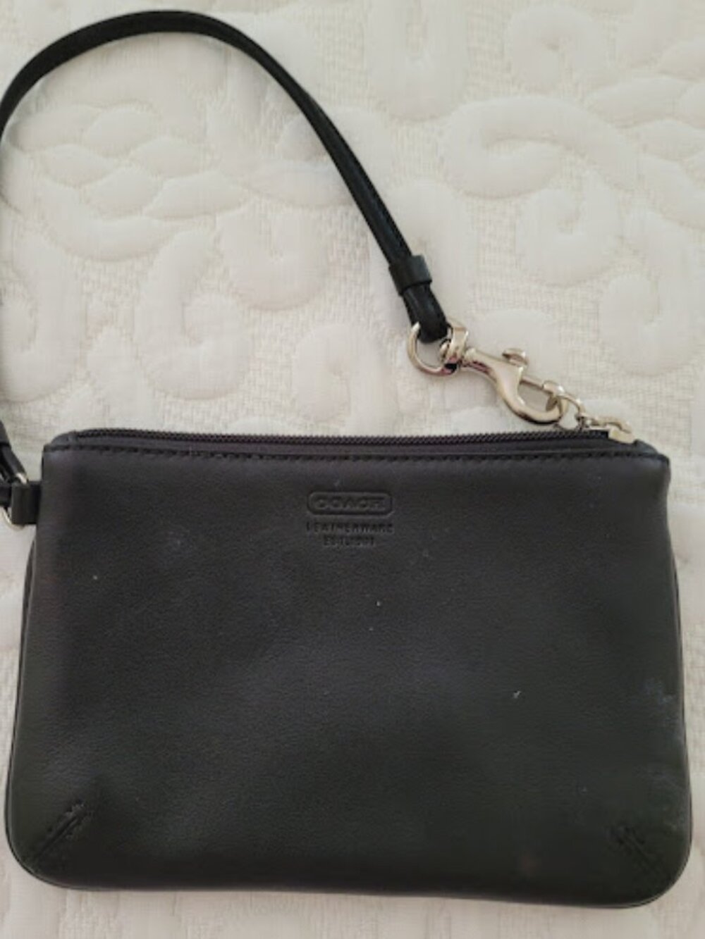 Coach Black Leather Wristlet Vintage